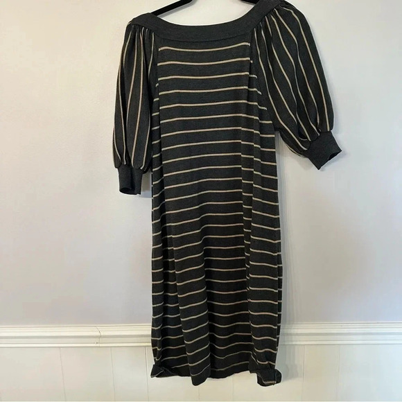 Dress Barn Women's Striped Short Puff Sleeve Dress w/ Front Pockets Sz 14/16 GUC - Picture 11 of 11